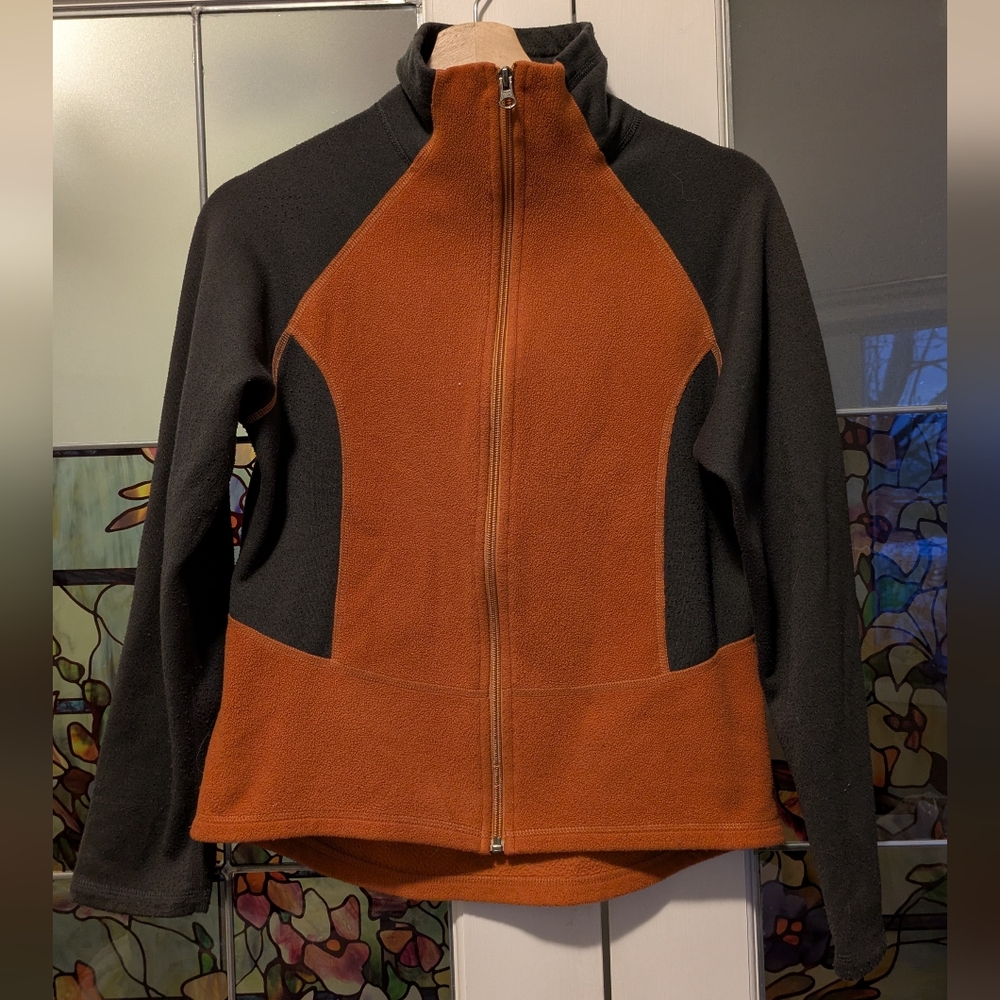 Avia Women's Rust and Charcoal Fleece Jacket